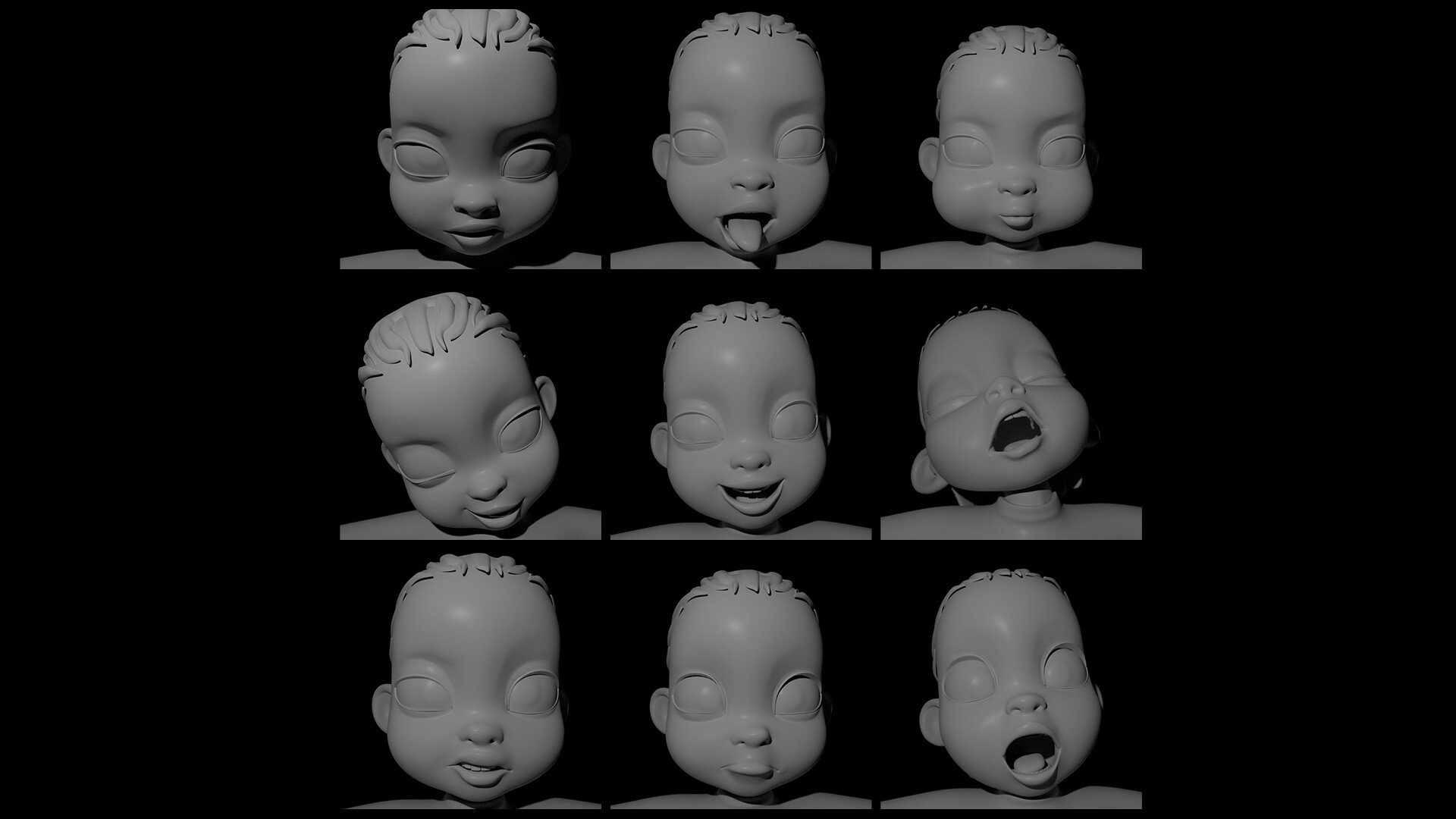 Render espressioni cartoon